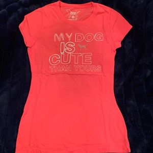 Coral Pink Victoria’s Secret Pink Brand tee shirt.